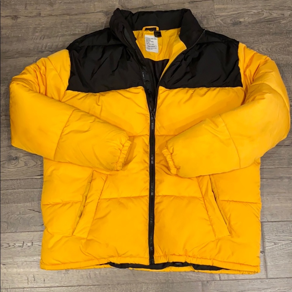 Divd Supply Puffer Jacket Yellow Size L